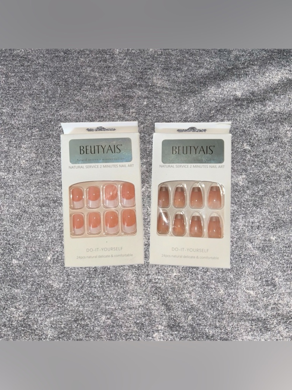 Fake Machine Made Press On Nails x2